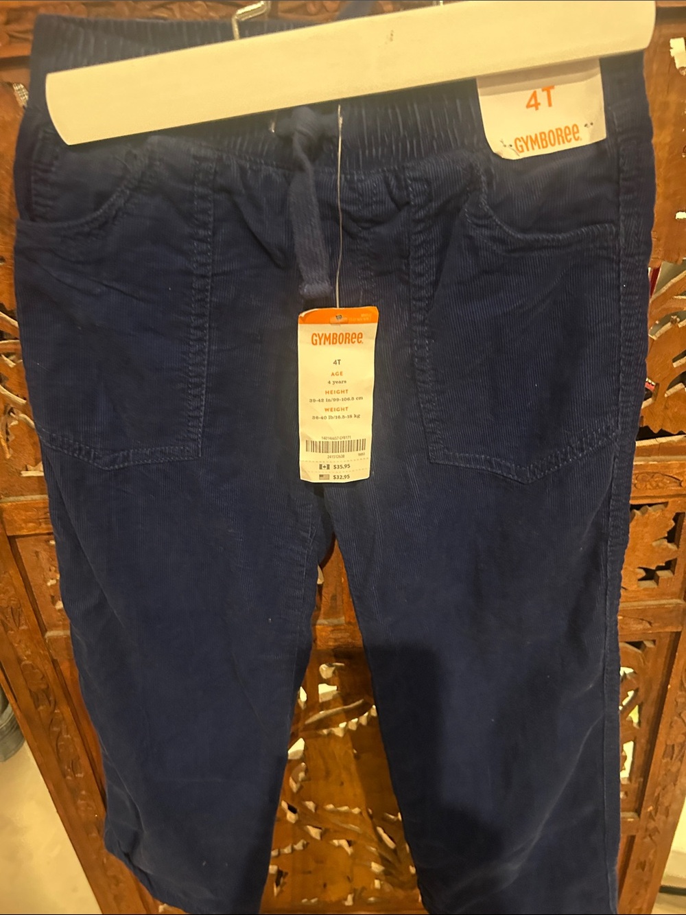 Gymboree Girls Deep Blue Corduroy Pants